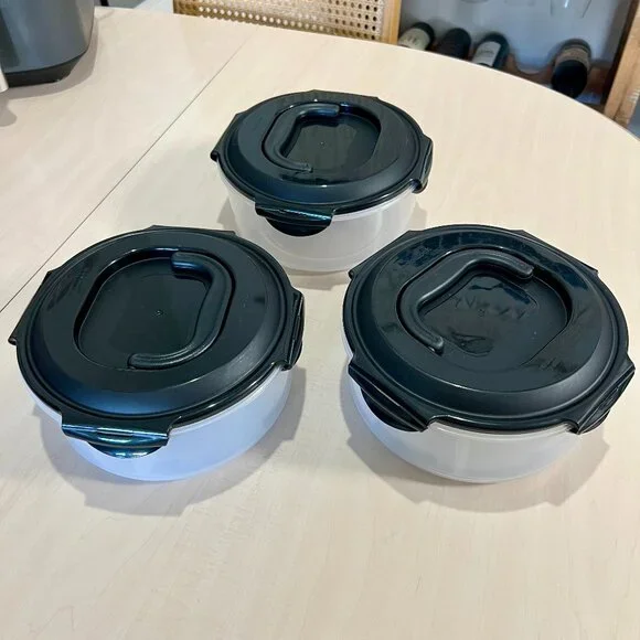 Set of 3 lockable food containers - Picture 1 of 5